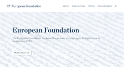 Desktop Screenshot of europeanfoundation.org